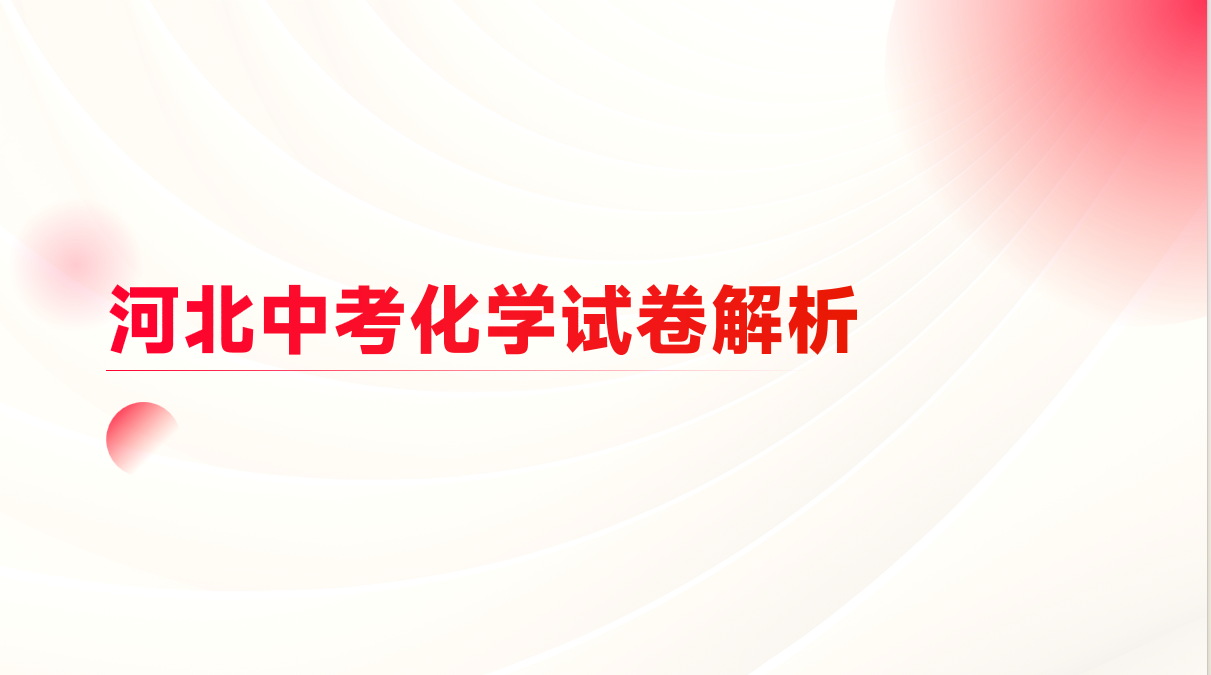 河北中考化学试卷解析